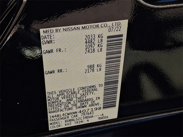 2022 Nissan Altima 2.5 SR