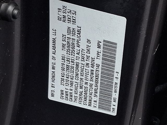 2019 Honda Odyssey Touring