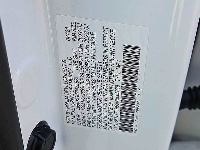 2022 Honda Pilot Touring 8 Passenger