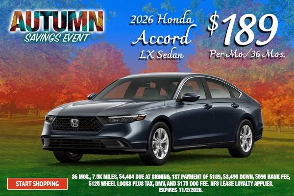 2026 Honda Accord LX Sedan
