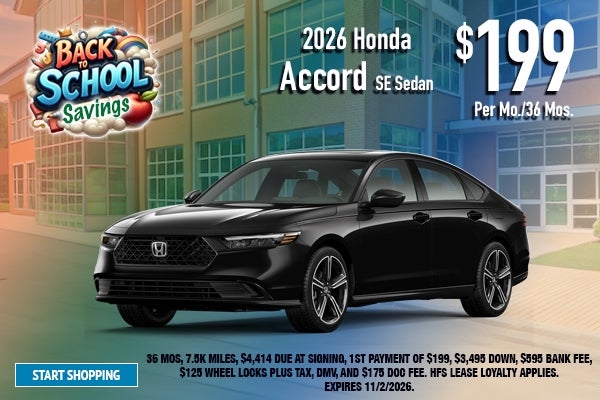 2026 Honda Accord SE Sedan