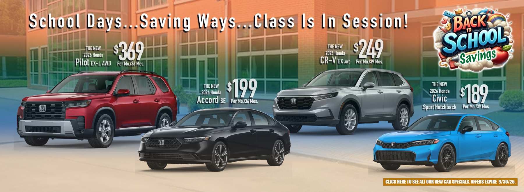 NEW CAR SPECIALS